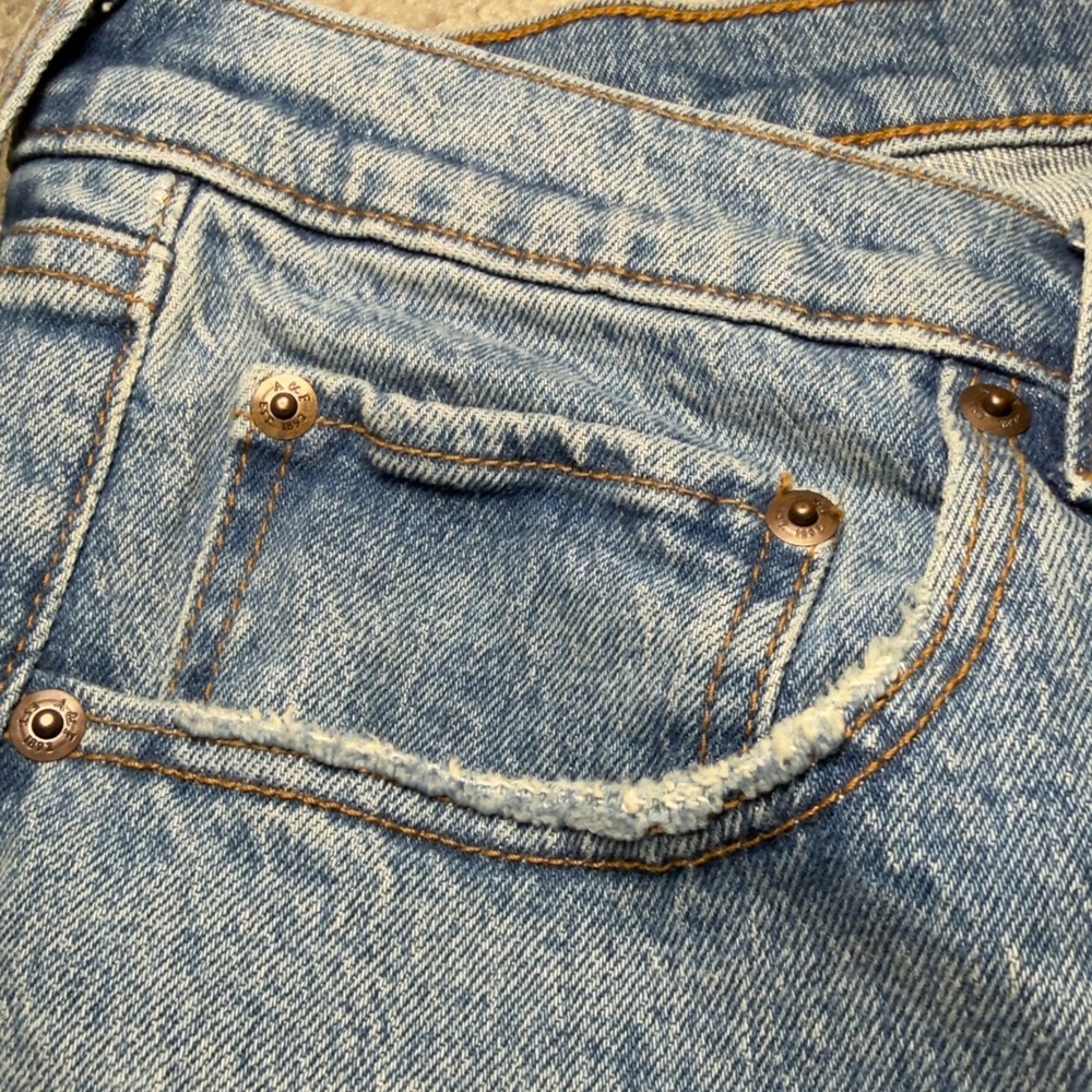 Abercrombie & Fitch The Straight Mid Rise Jeans Women's Size 35 / 20S Blue - Picture 13 of 15